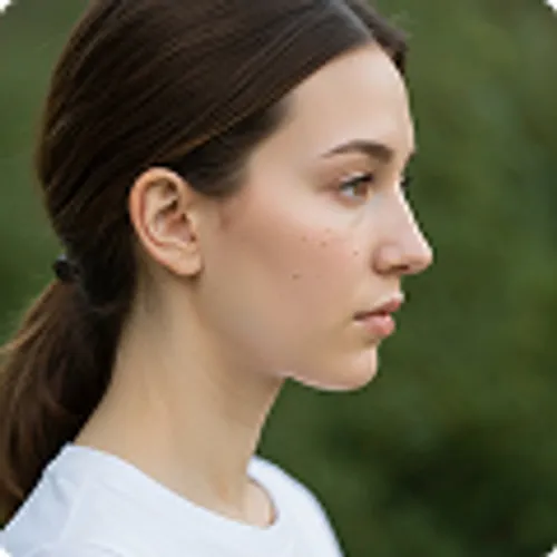 Foto antes de la rinoplastia de Ana Rodríguez